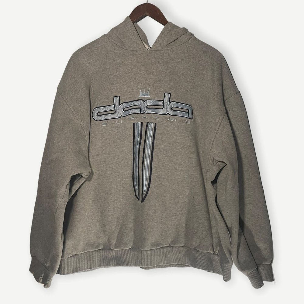 Vtg 90s DAMANI DADA Sweatshirt Men's 2XL Supreme Team Pullover Hoodie Gray